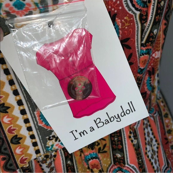 Women’s M Bobbie Brooks Multi Fall Floral India Print Babydoll Soft Stretch Top - Picture 4 of 12